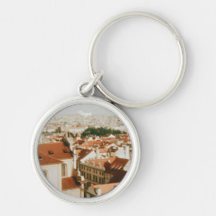 Prague Cityscape Souvenir Keychain