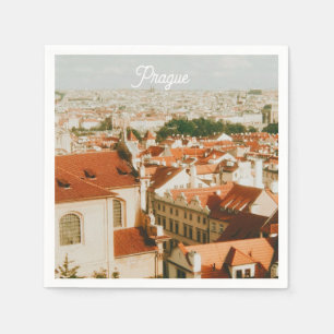 Prague Cityscape Souvenir Napkin