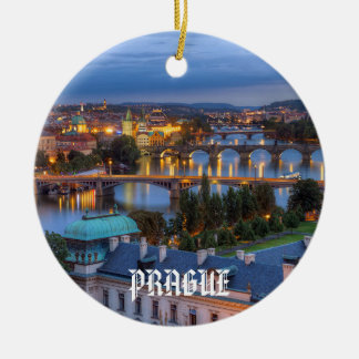 Prague Customizable Christmas Ceramic Ornament