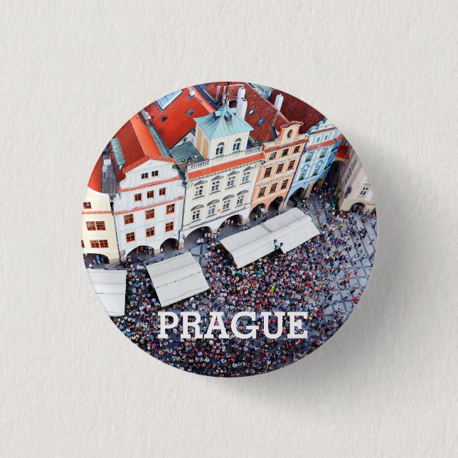 Prague, Czech Republic 1 Inch Round Button (Front)