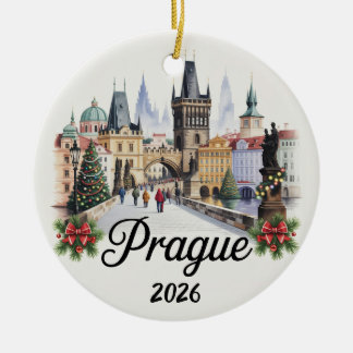 Prague Czech Republic 2026 Christmas Ornament Gift