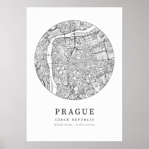 Prague Czech Republic City Map Poster