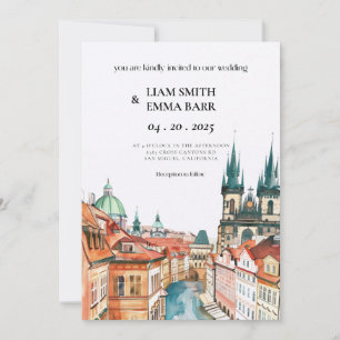 Prague Czech Republic Destination Wedding Invitation