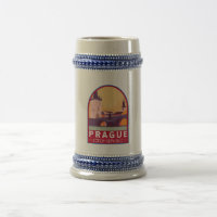 Prague Czech Republic Travel Art Vintage