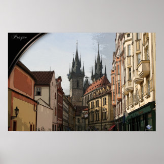 PRAGUE, Czech Republic - winding streets Poster
