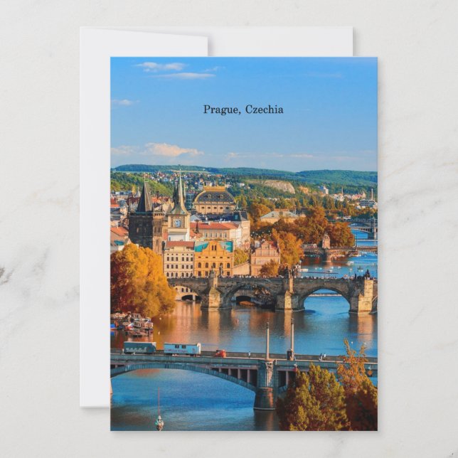 Prague Czechia Bridges Card (Front)