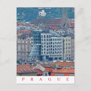 Prague Dancing House view postcard