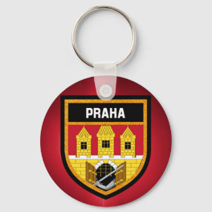 Prague  Flag Keychain
