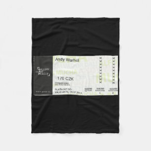 Prague Gallery Exhibition Ticket Sticker Fleece Blanket