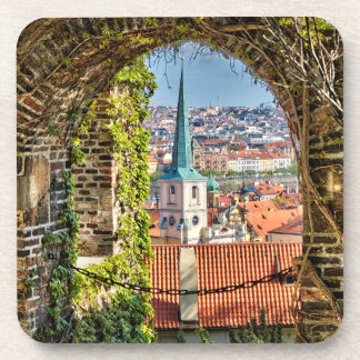 Prague Garden Arch Hard Plastic Coaster