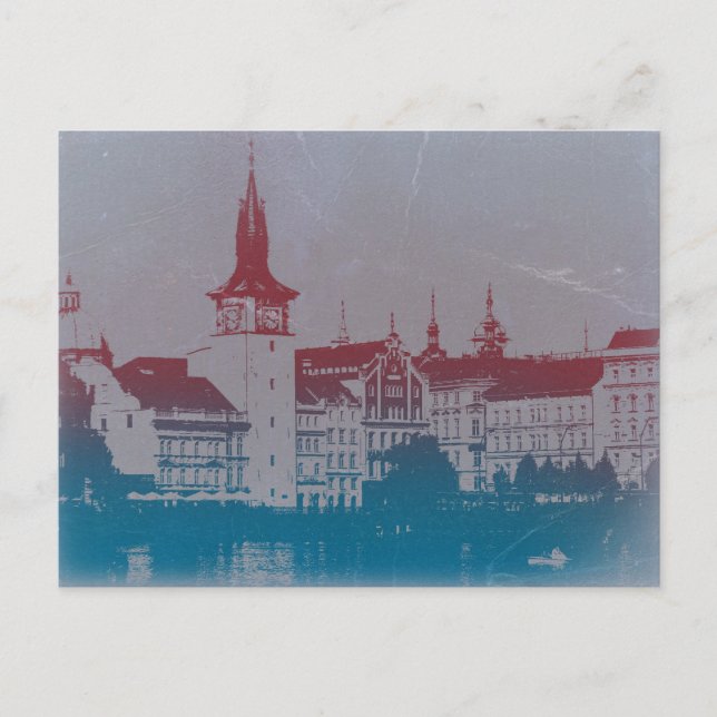Prague Golden city Postcard (Front)