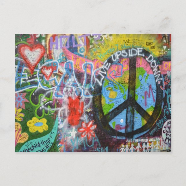 Prague Graffiti Postcard (Front)