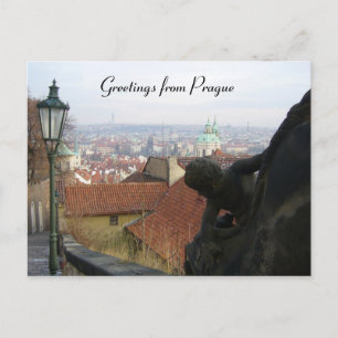 prague greetings postcard