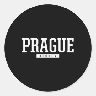 Prague High School Hockey  Classic Round Sticker