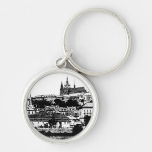 Prague, Historical city, Castle - Czech Art Keychain