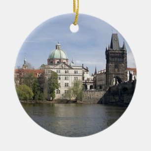Prague in the spring ceramic ornament