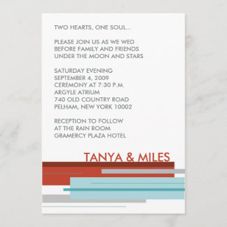 Prague Invite: Modern Red Invitation