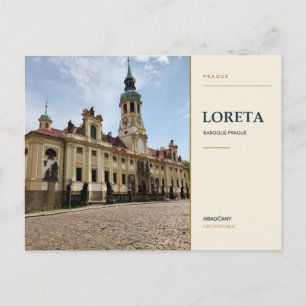 Prague Loreta and Baroque Clock Tower Postcard