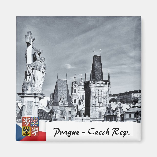 Prague Magnet, Charles Bridge, Towers Magnet (Front)