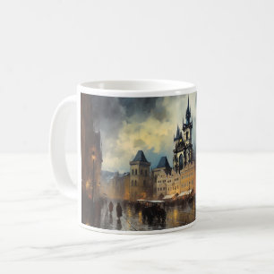 Prague night in Czech Republic  Coffee Mug