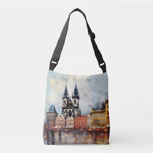 Prague night in Czech Republic  Crossbody Bag (Front)