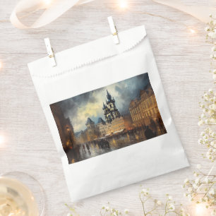 Prague night in Czech Republic Favour Bag