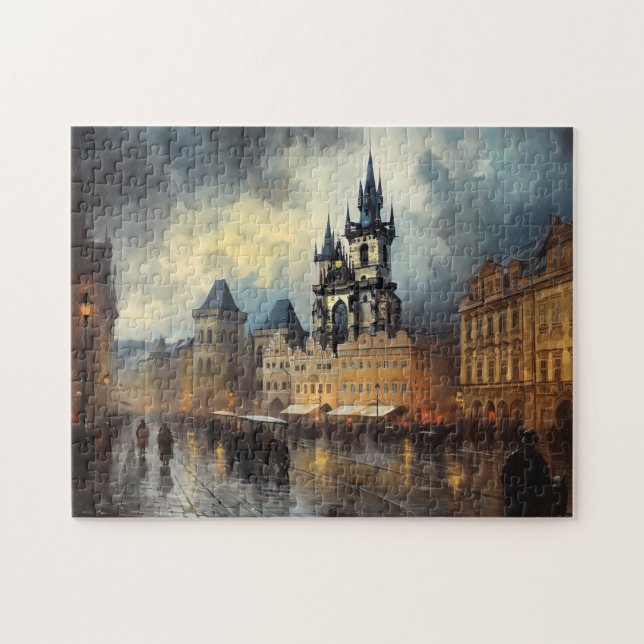  Prague night in Czech Republic Jigsaw Puzzle (Horizontal)