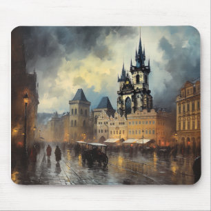 Prague night in Czech Republic Mouse Pad