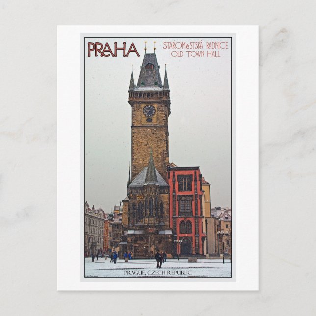 Prague - Old Town Hall Postcard (Front)
