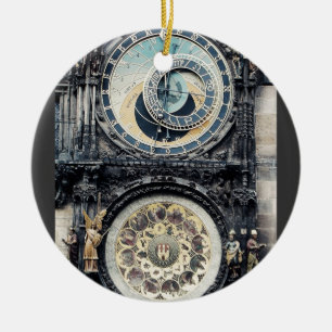 Prague Orloj Ceramic Ornament