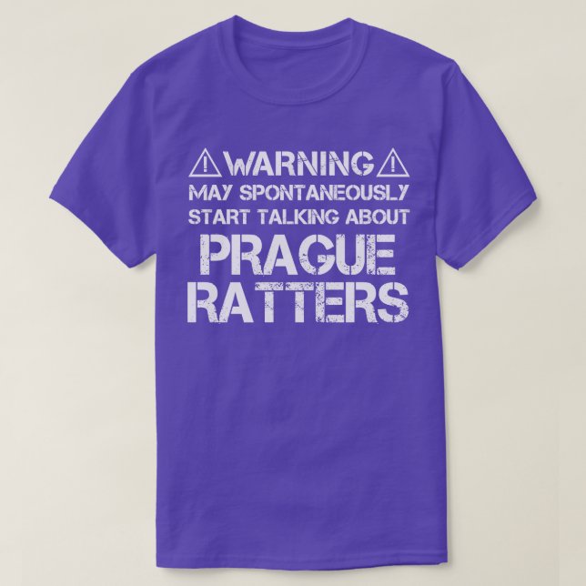 Prague Ratter Warning T-Shirt (Design Front)