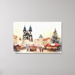 Prague, République Tchèque - Impression en toile é