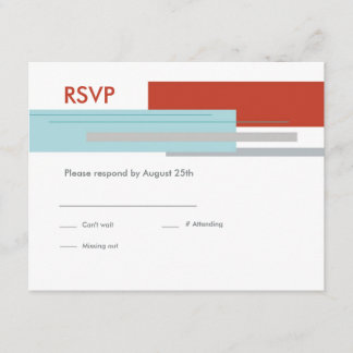 Prague Response Card: Modern Red