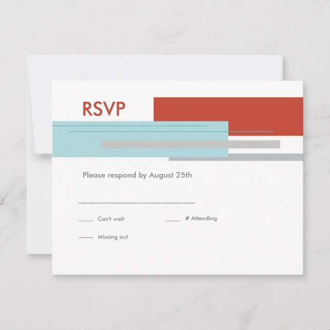 Prague Response Card: Modern Red (Front)