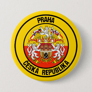 Prague Round Emblem 3 Inch Round Button
