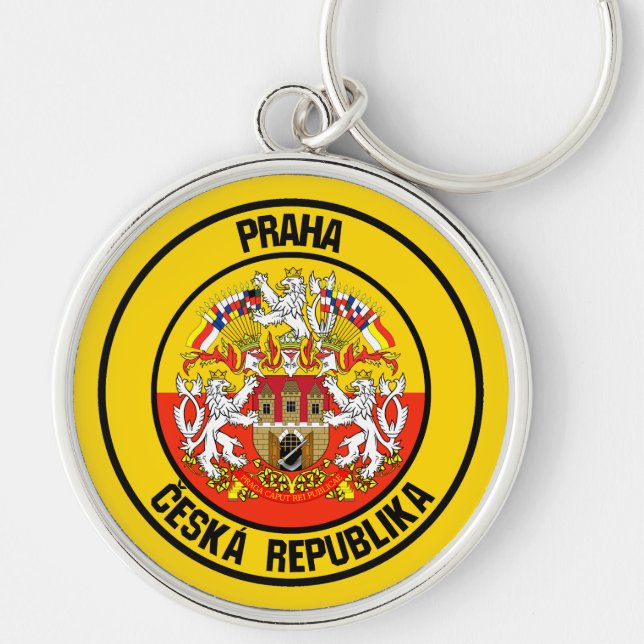Prague Round Emblem Keychain (Front)