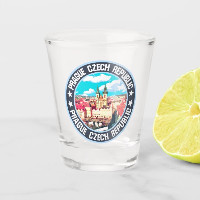Prague                                             shot glass (Front)