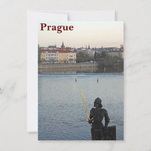 Prague statue card