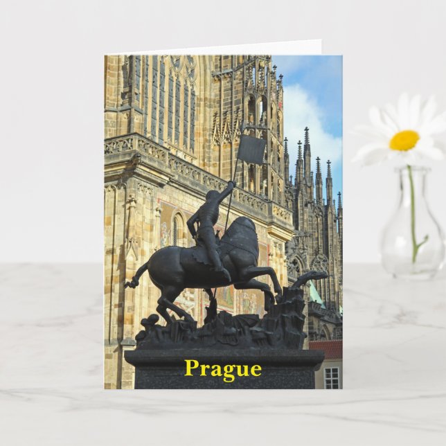 Prague statue card (Small Plant)