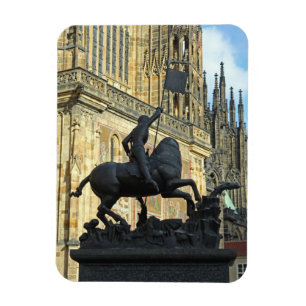 Prague statue magnet