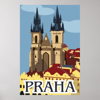 Prague Travel Poster