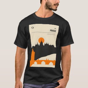 Prague Vintage Minimal Czech Republic Travel Poste T-Shirt