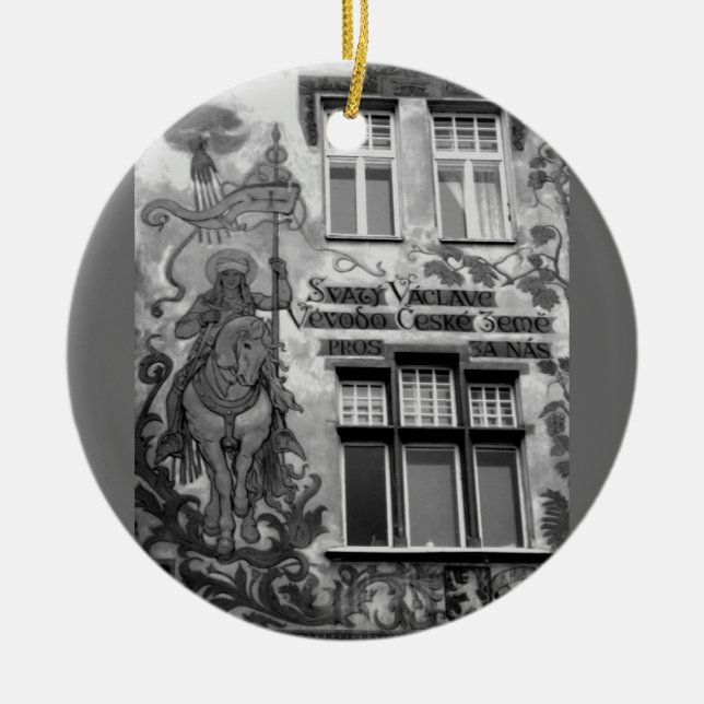Prague Wall Art Ceramic Ornament (Front)