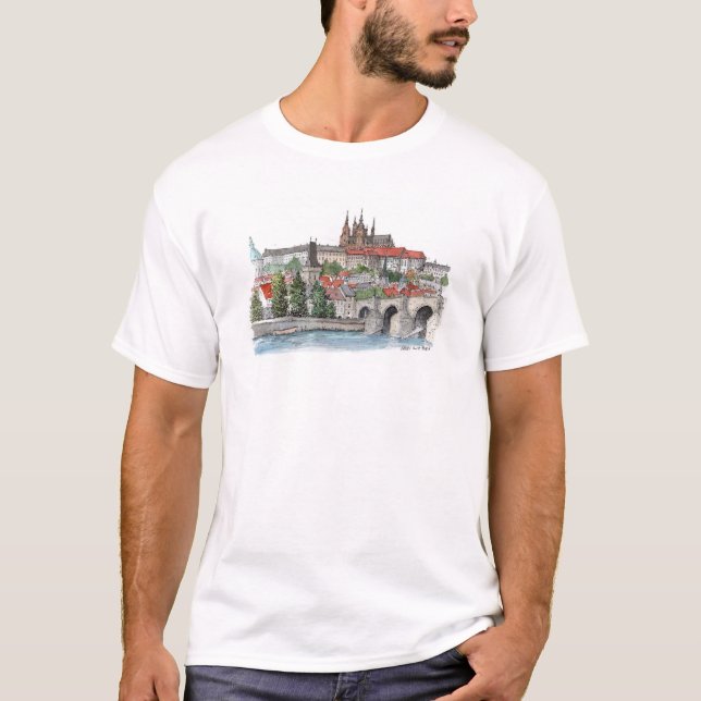 Prague Watercolor T-Shirt (Front)