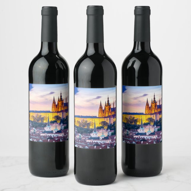 Prague Wine Label (Bottles)