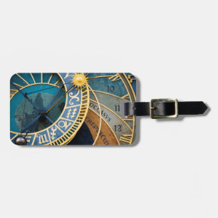 Prague's Astronomical and Zodiac Clock Luggage Tag