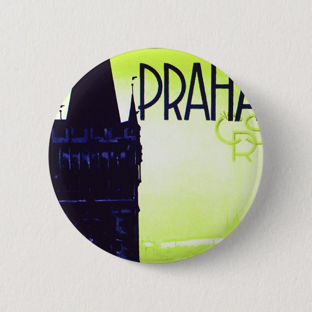 Praha 2 Inch Round Button (Front)