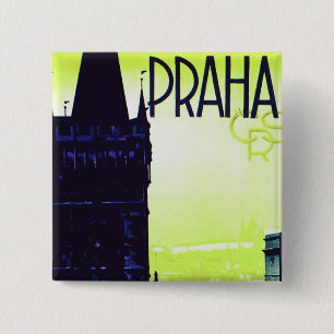 Praha 2 Inch Square Button