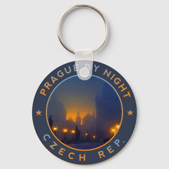 Praha by Night Keychain (Front)