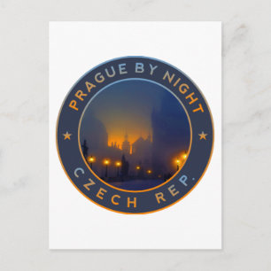 Praha by Night Postcard